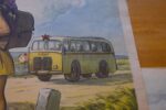 Starožitné školní plakáty Živá abeceda s ilustracemi Baumbrucka a verši Hrubína z roku 1971