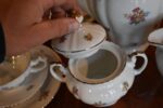 Starožitný porcelánový servis Dürrbeck & Ruckdäschel Weißenstadt pro 6 osob z okolo 1930.