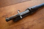Starožitný rakousko-uherský bodák M.95 Mannlicher Steyr s pochvou.