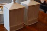 Starožitná porcelánová kořenková souprava s hodinami Gebrüder Benedikt Dvory.