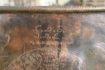 Unikátní barokní měděná krbová zástěna s datací 1781 a svatebním výjevem.
