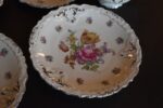 Starožitné porcelánové šálky s podšálky Franz Manka Stará Role, pár.