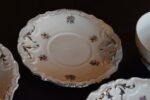 Starožitné porcelánové šálky s podšálky Franz Manka Stará Role, pár.
