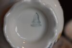 Starožitné porcelánové šálky s podšálky Franz Manka Stará Role, pár.